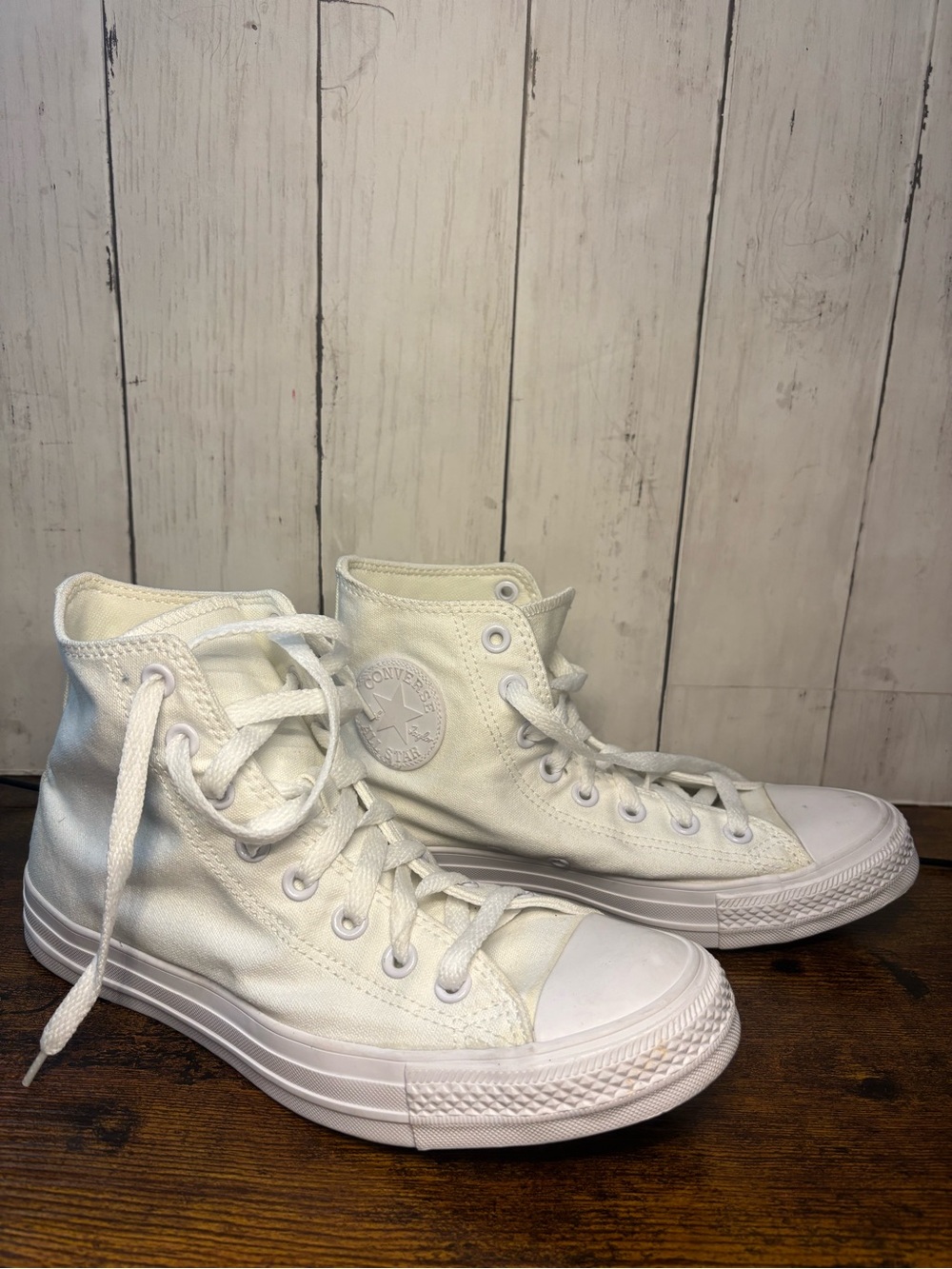 Converse White High-Top Canvas Sneakers